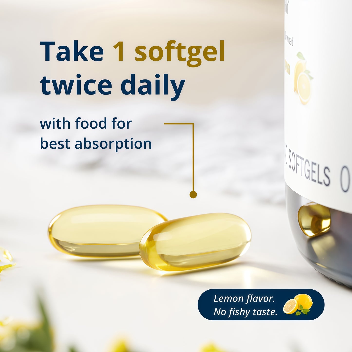 Metagenics OmegaGenics Omega-3 Fish Oil 1000mg EPA DHA -High Potency Omega 3 Supplement for Heart, Brain & Joint Health-Sustainably Sourced- 120 Softgels